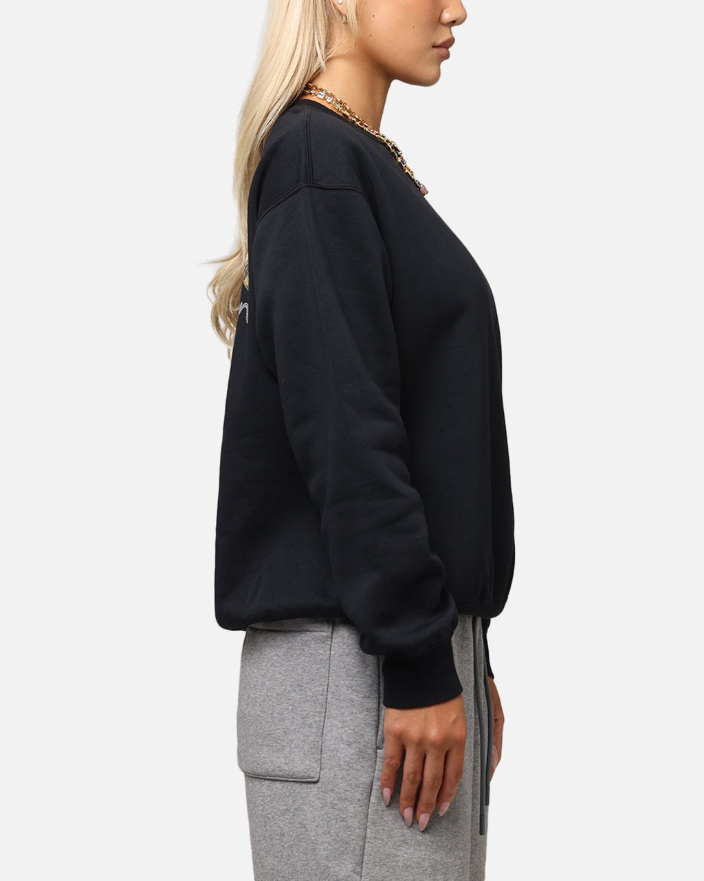 HOT Products Jordan Women's Jumpman Brooklyn Fleece Graphic Crewneck Black/Sail