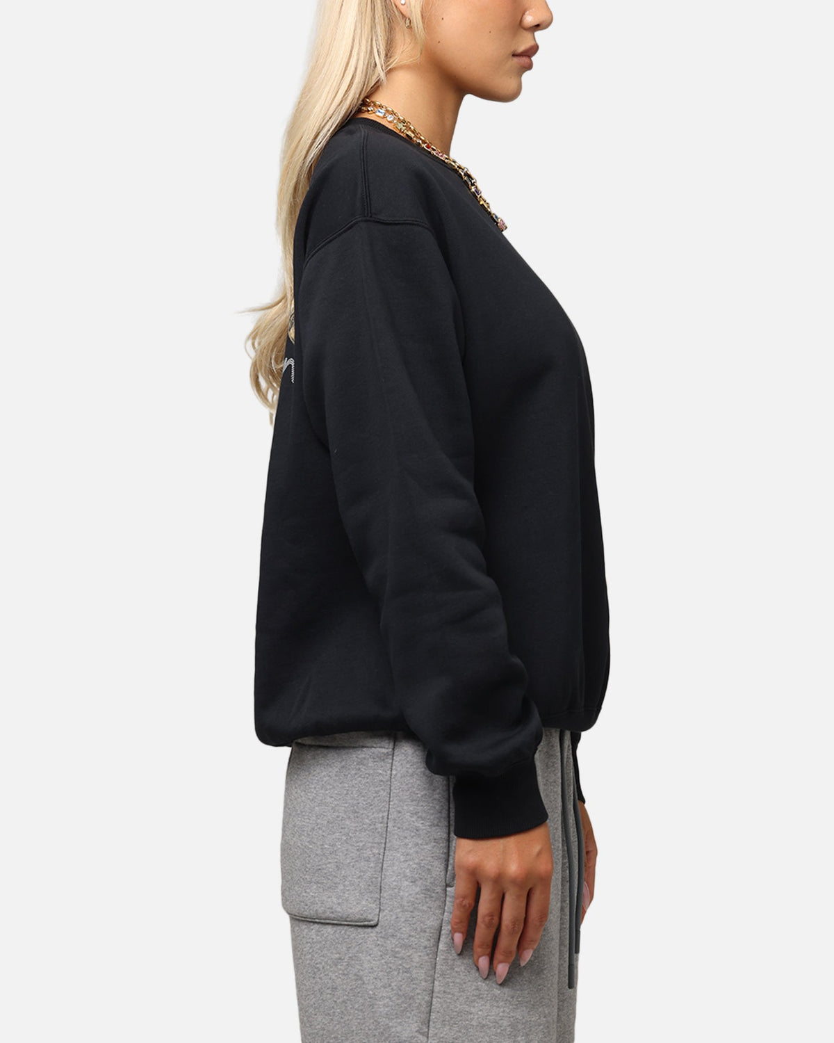 HOT Products Jordan Women's Jumpman Brooklyn Fleece Graphic Crewneck Black/Sail