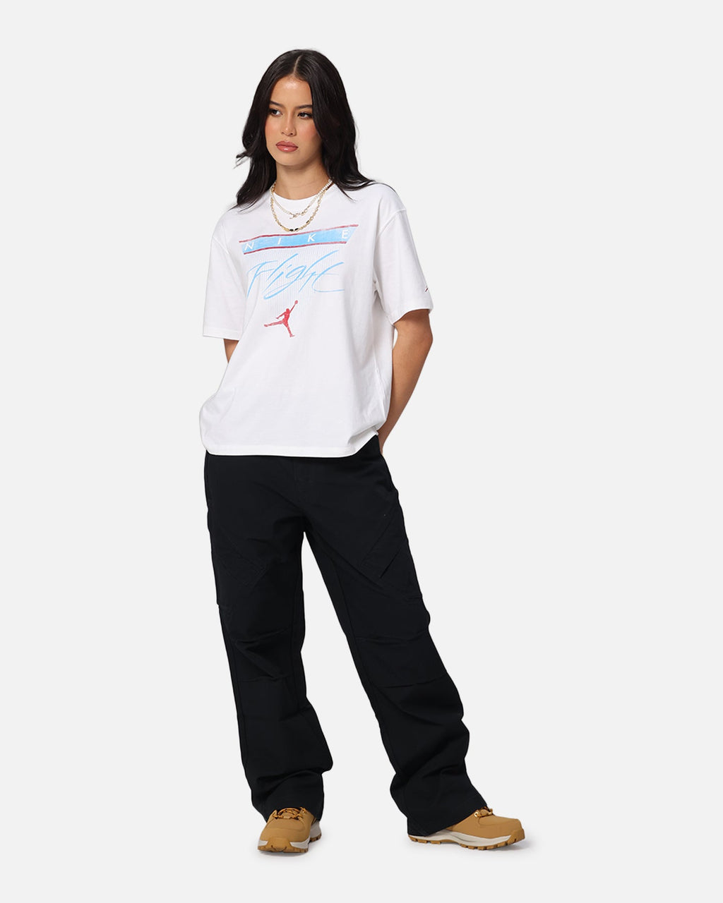 HOT Products Jordan Women's Jumpman Flight Heritage Graphic T-Shirt White
