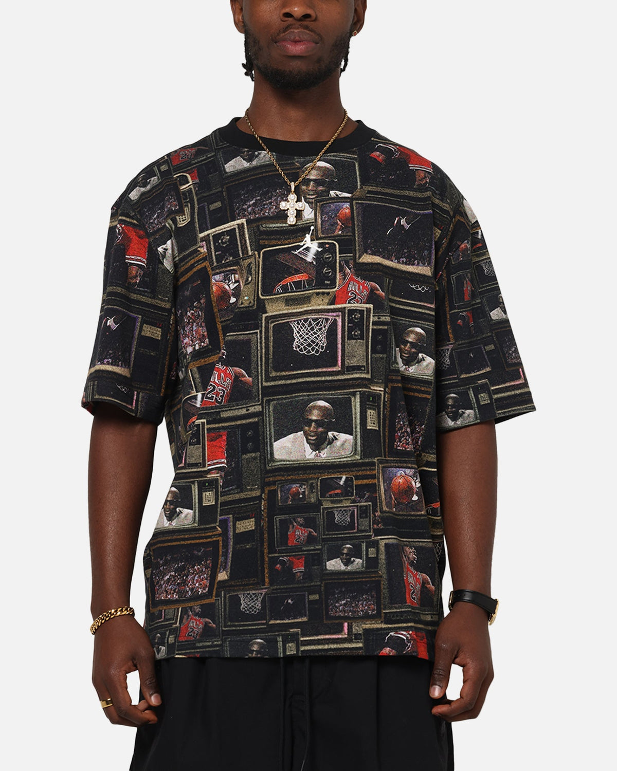 HOT Products Jordan Brooklyn Printed T-Shirt Black/Sail