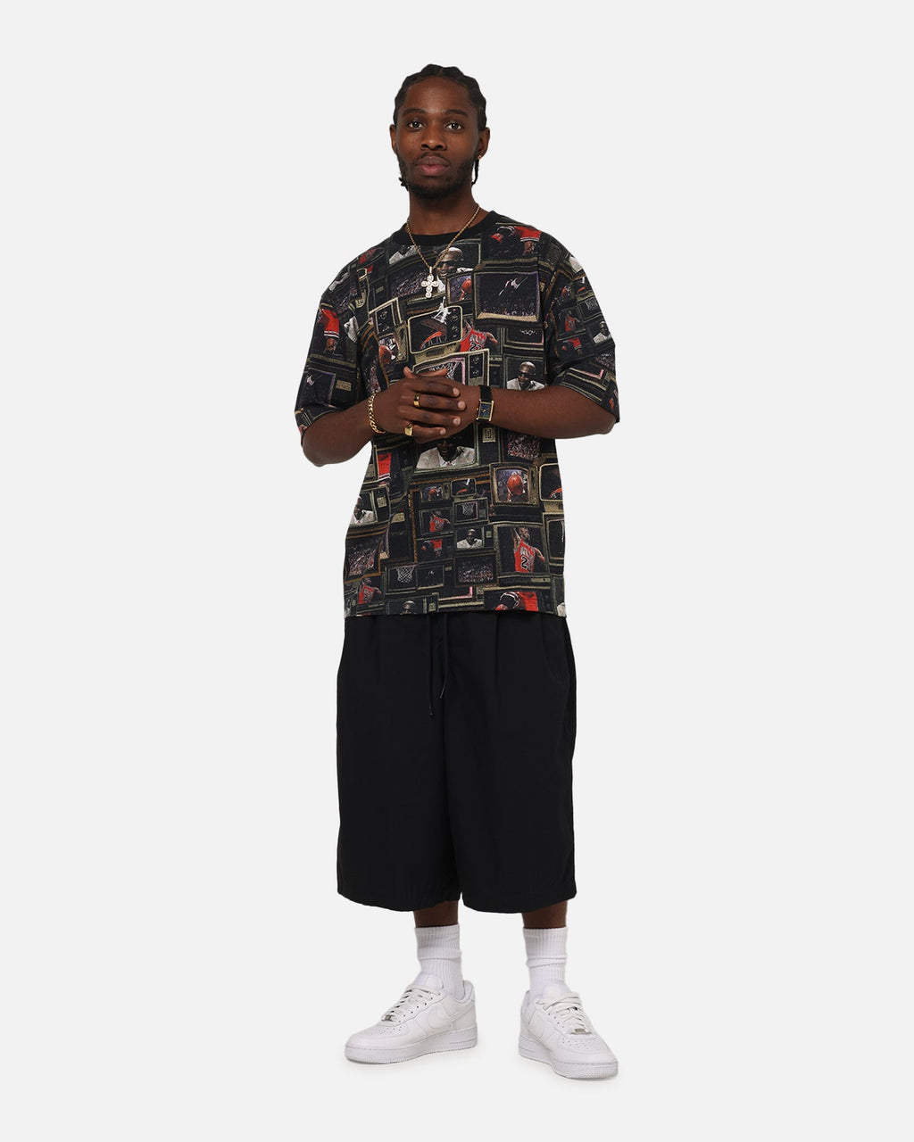 HOT Products Jordan Brooklyn Printed T-Shirt Black/Sail
