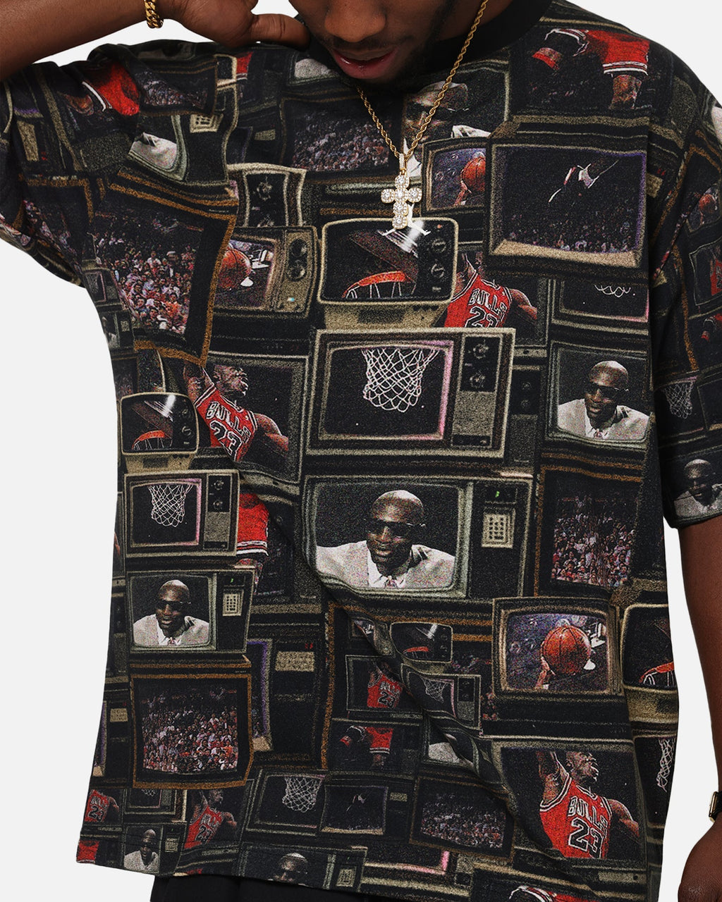 HOT Products Jordan Brooklyn Printed T-Shirt Black/Sail