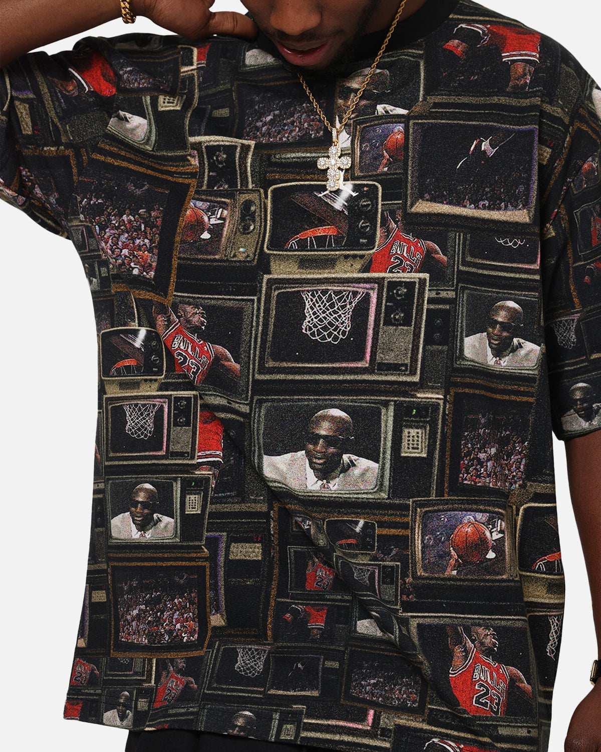 HOT Products Jordan Brooklyn Printed T-Shirt Black/Sail