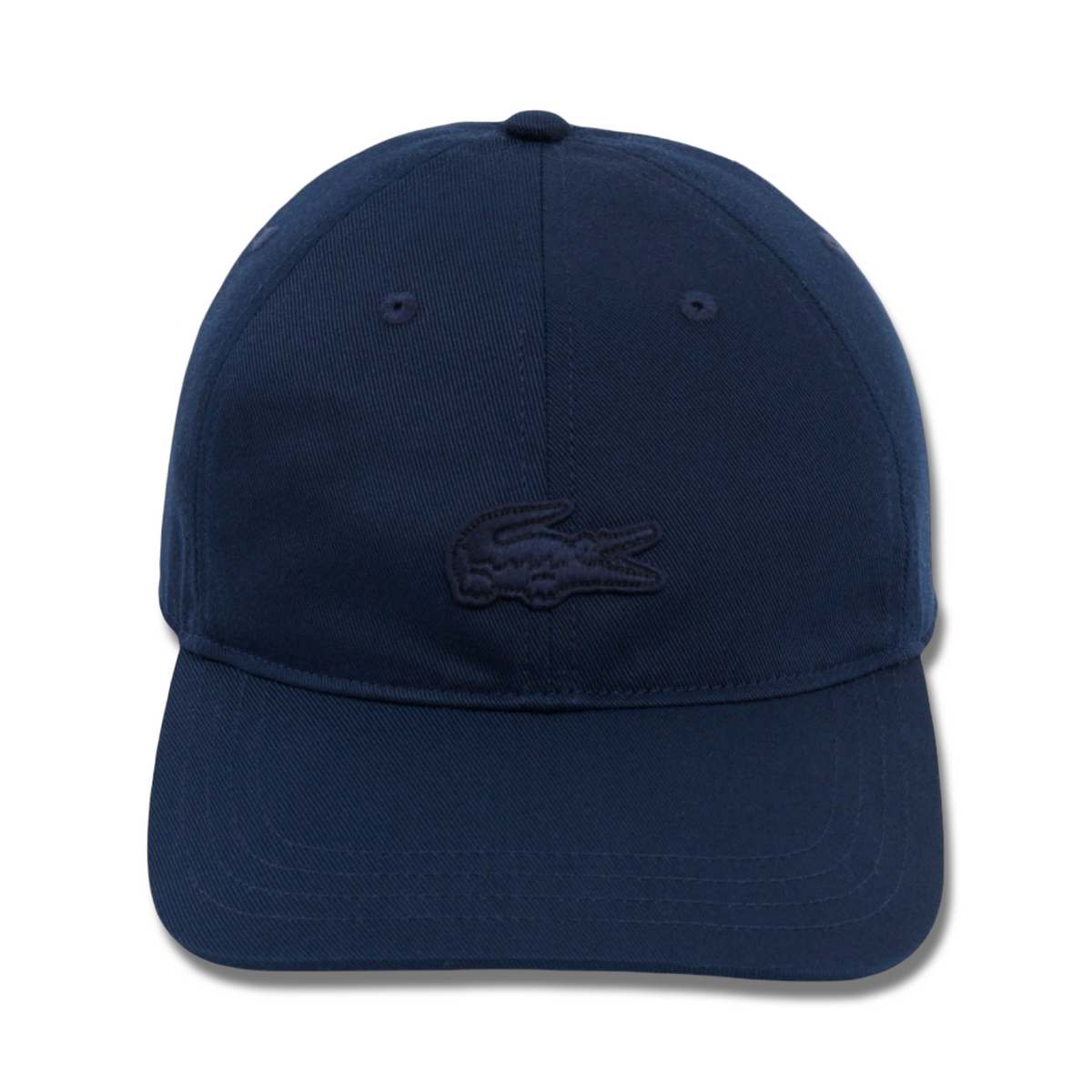 New Arrival LACOSTE CROCODILE BADGE COTTON TWILL CAP-NAVY BLUE -166