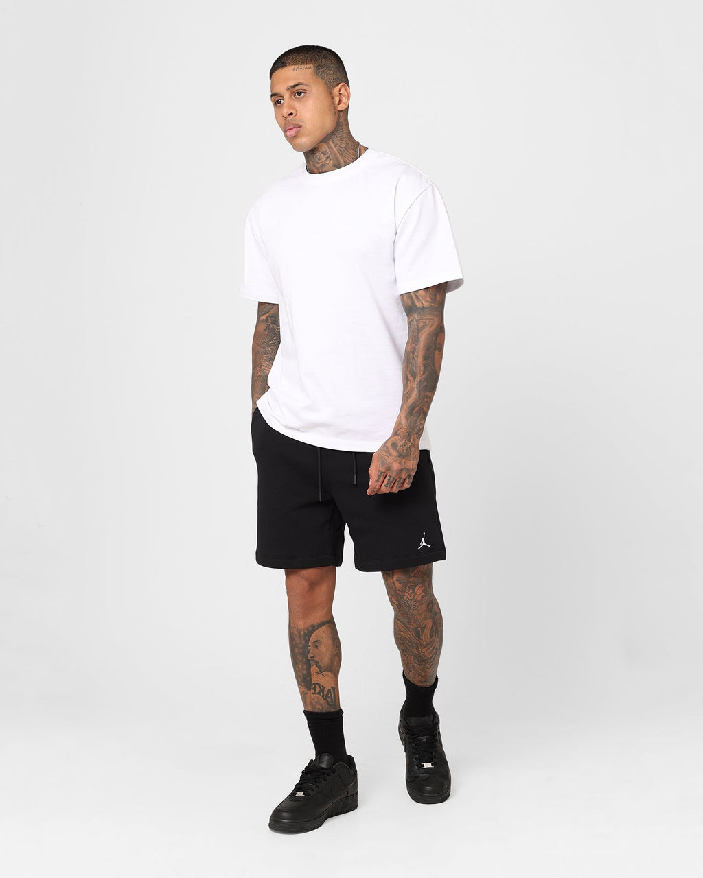 HOT Products Jordan Essentials Fleece Shorts Black/Black/White