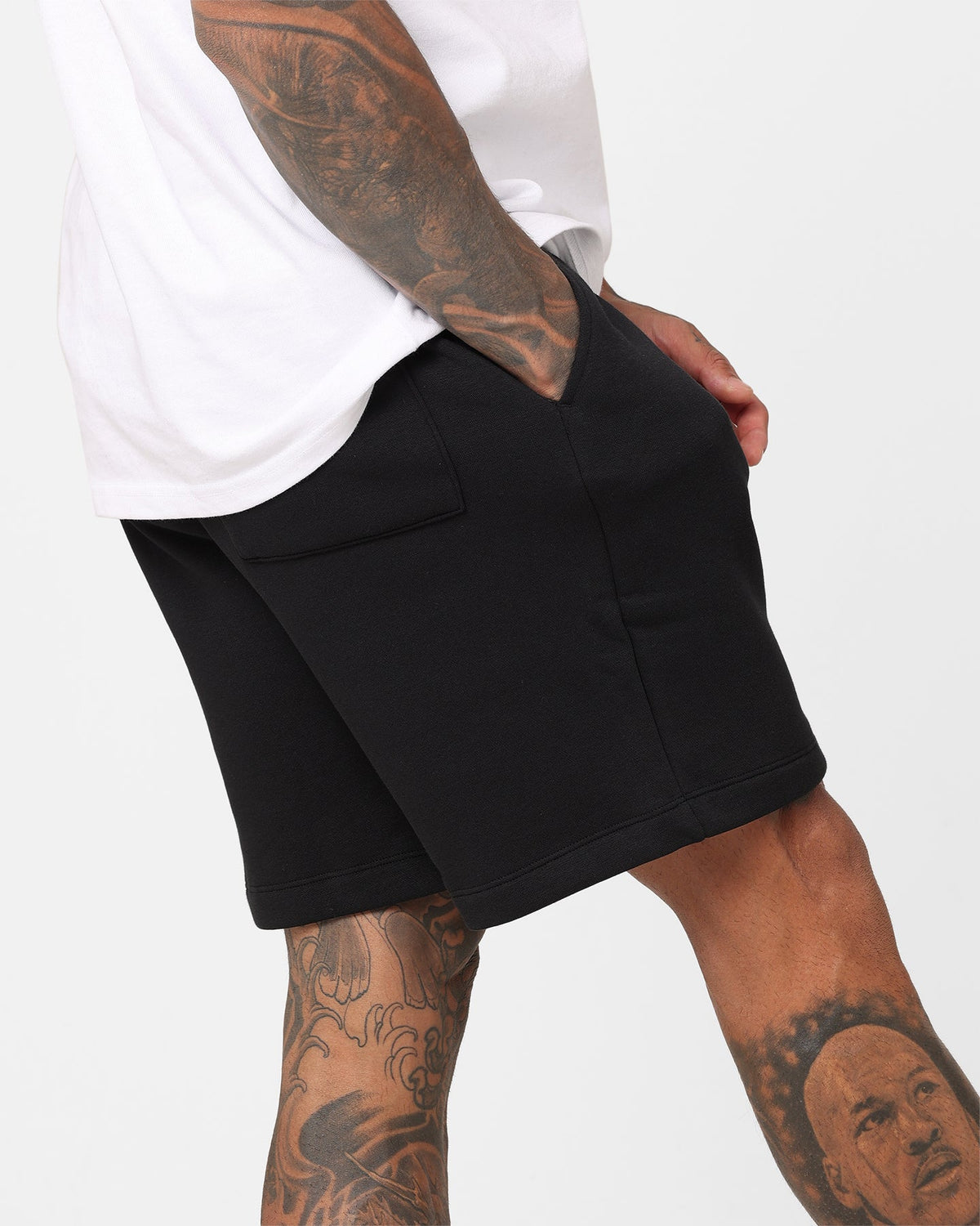 HOT Products Jordan Essentials Fleece Shorts Black/Black/White