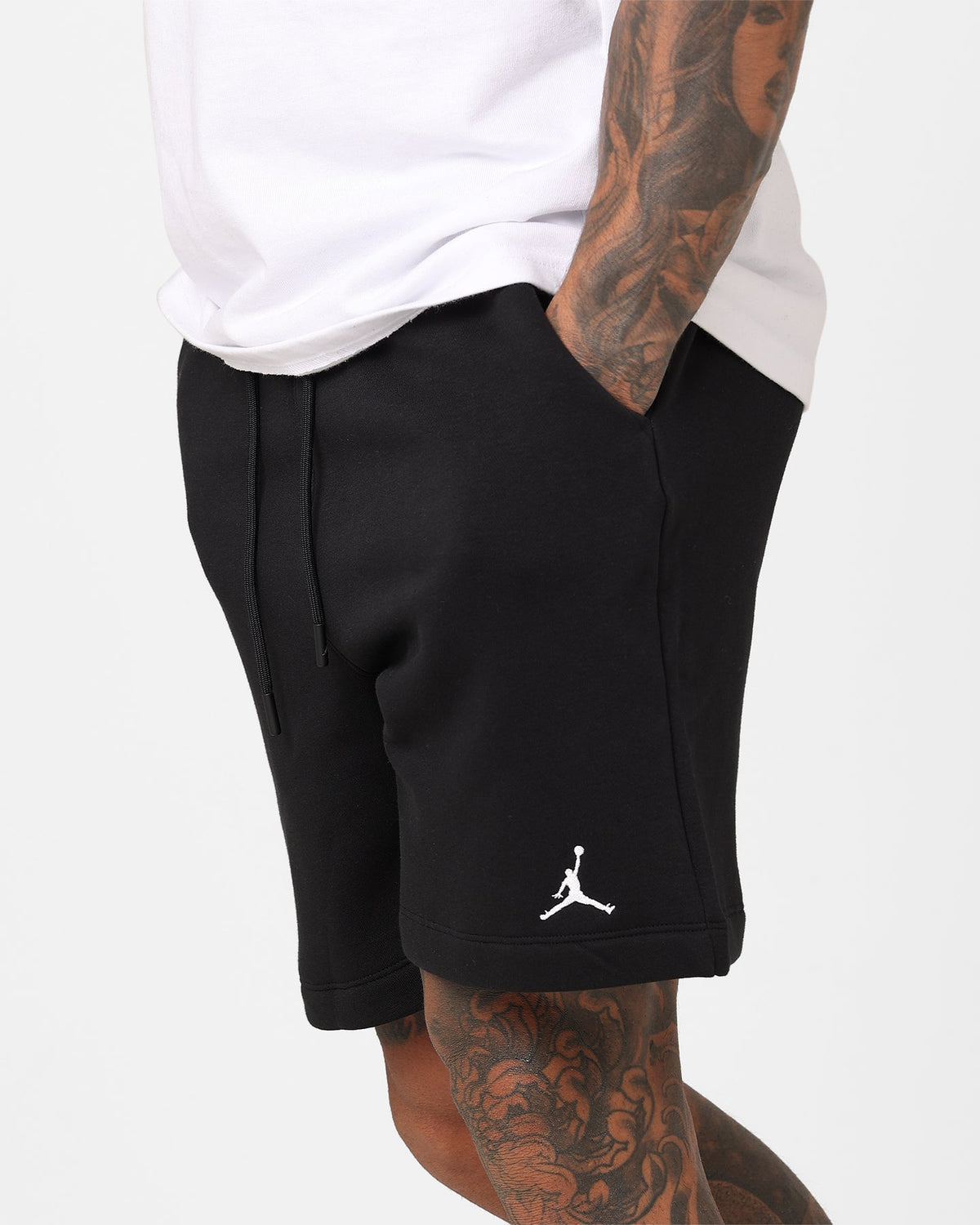 HOT Products Jordan Essentials Fleece Shorts Black/Black/White