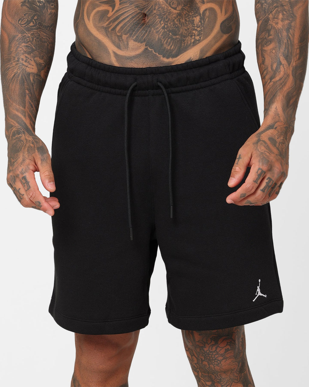 HOT Products Jordan Essentials Fleece Shorts Black/Black/White