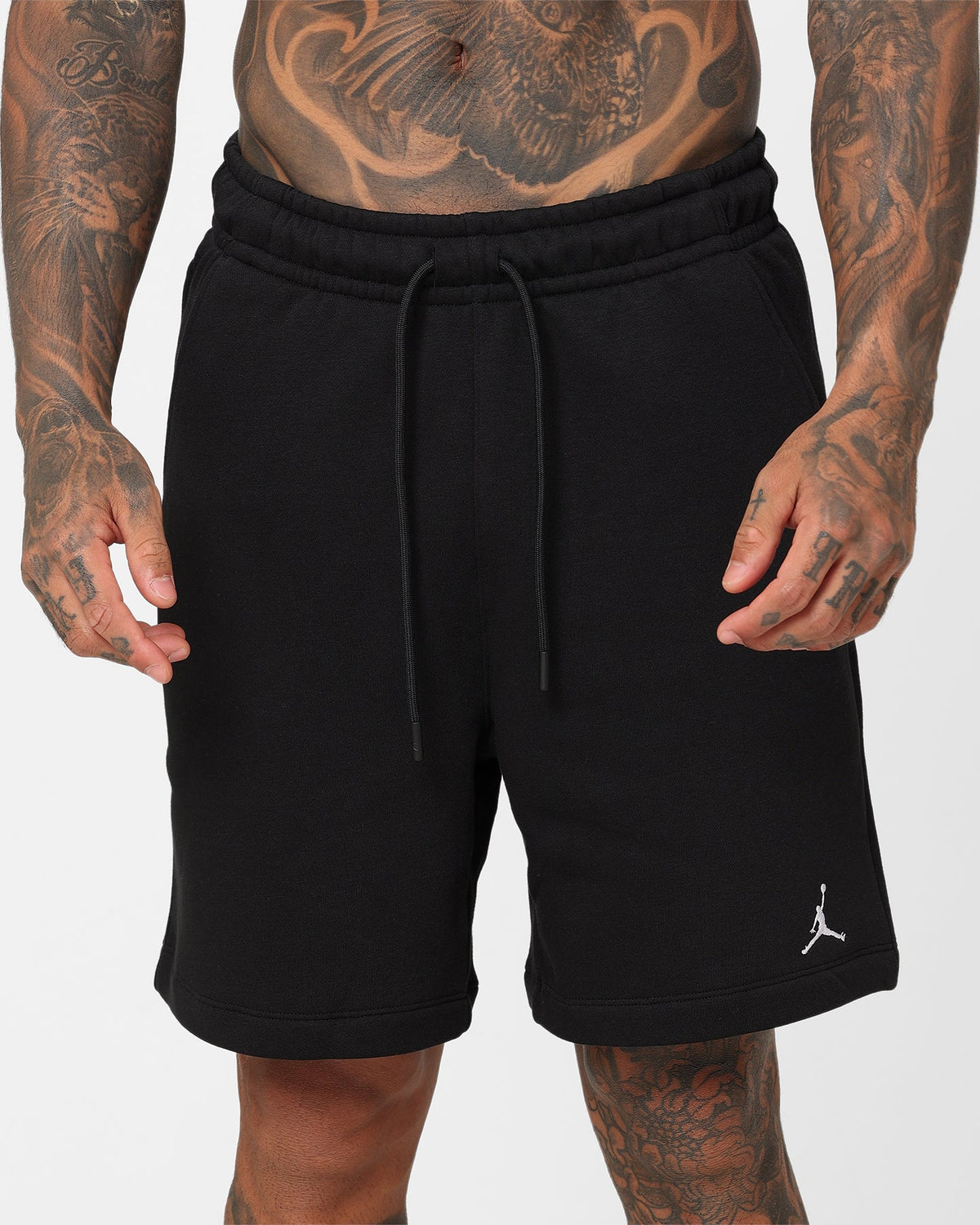 HOT Products Jordan Essentials Fleece Shorts Black/Black/White