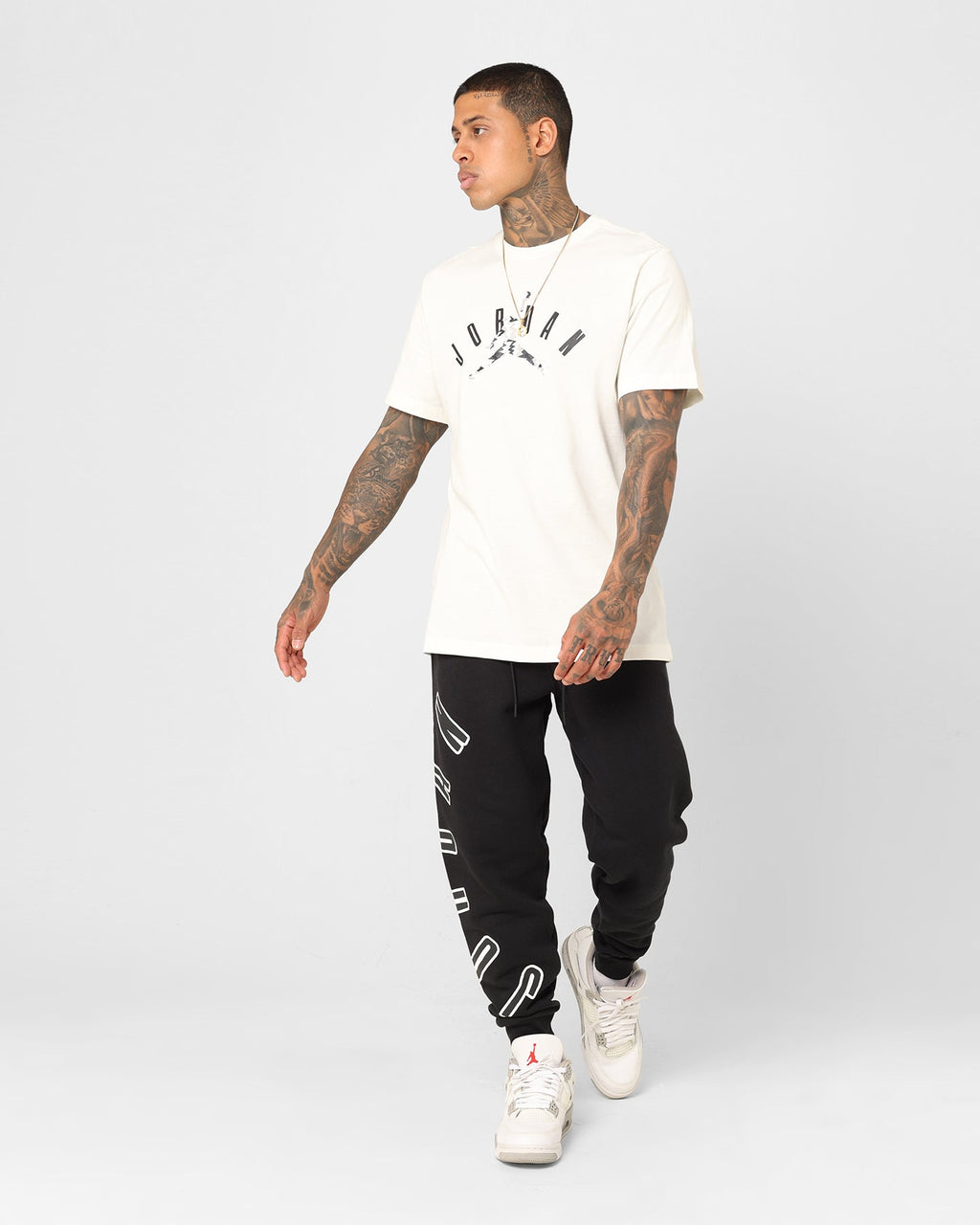 HOT Products Jordan Flight MVP Fleece Track Pants Black/Sail