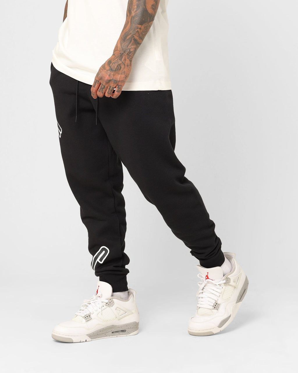 HOT Products Jordan Flight MVP Fleece Track Pants Black/Sail