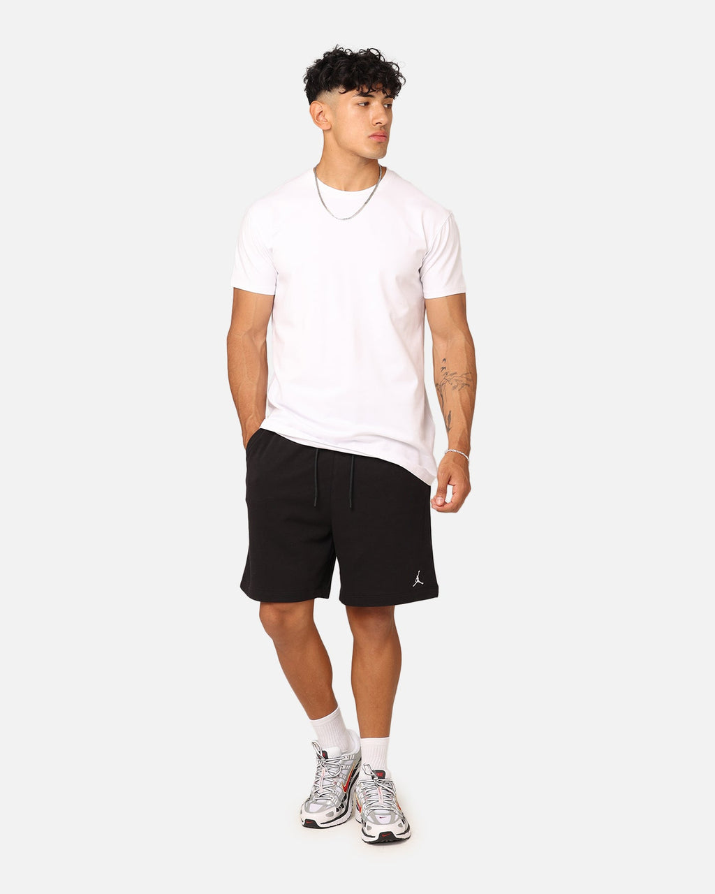 HOT Products Jordan Essentials Fleece Shorts Black/Black/White