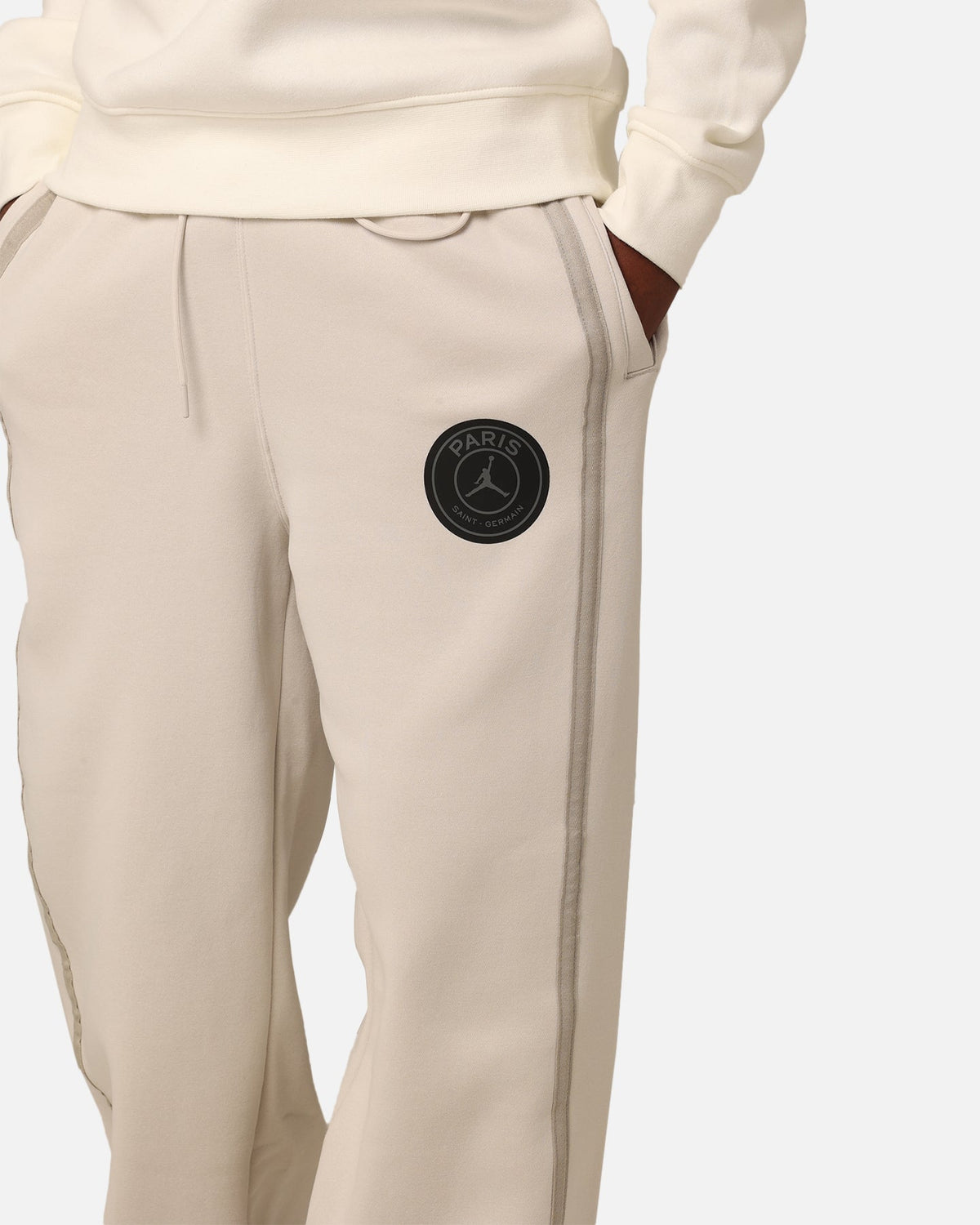 HOT Products Jordan X Paris Saint-Germain Fleece Pants Light Bone/Black