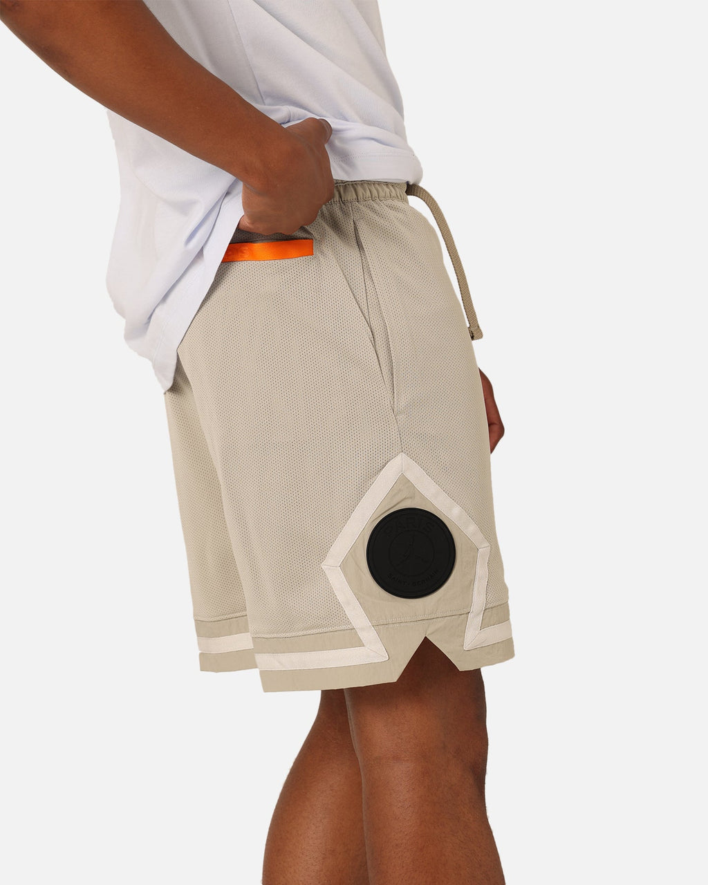 HOT Products Jordan X Paris Saint-Germain Mesh Diamond Shorts Stone/Magma Orange