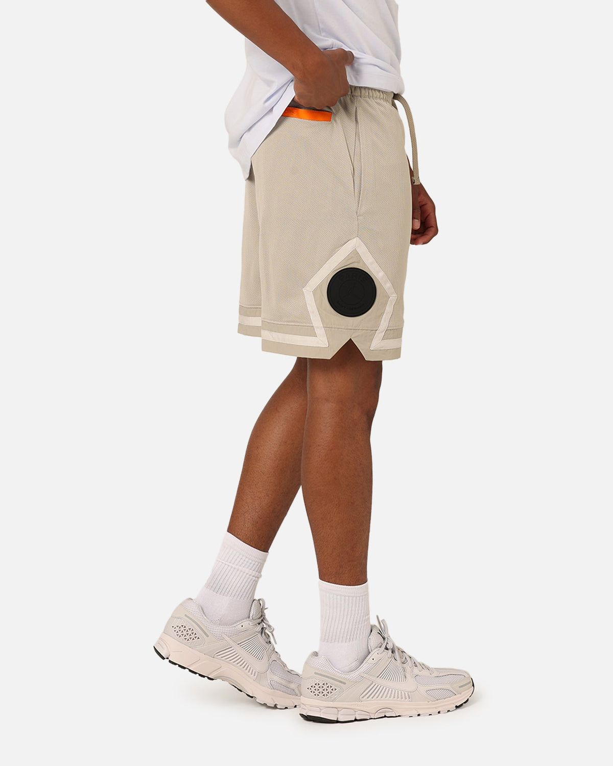 HOT Products Jordan X Paris Saint-Germain Mesh Diamond Shorts Stone/Magma Orange