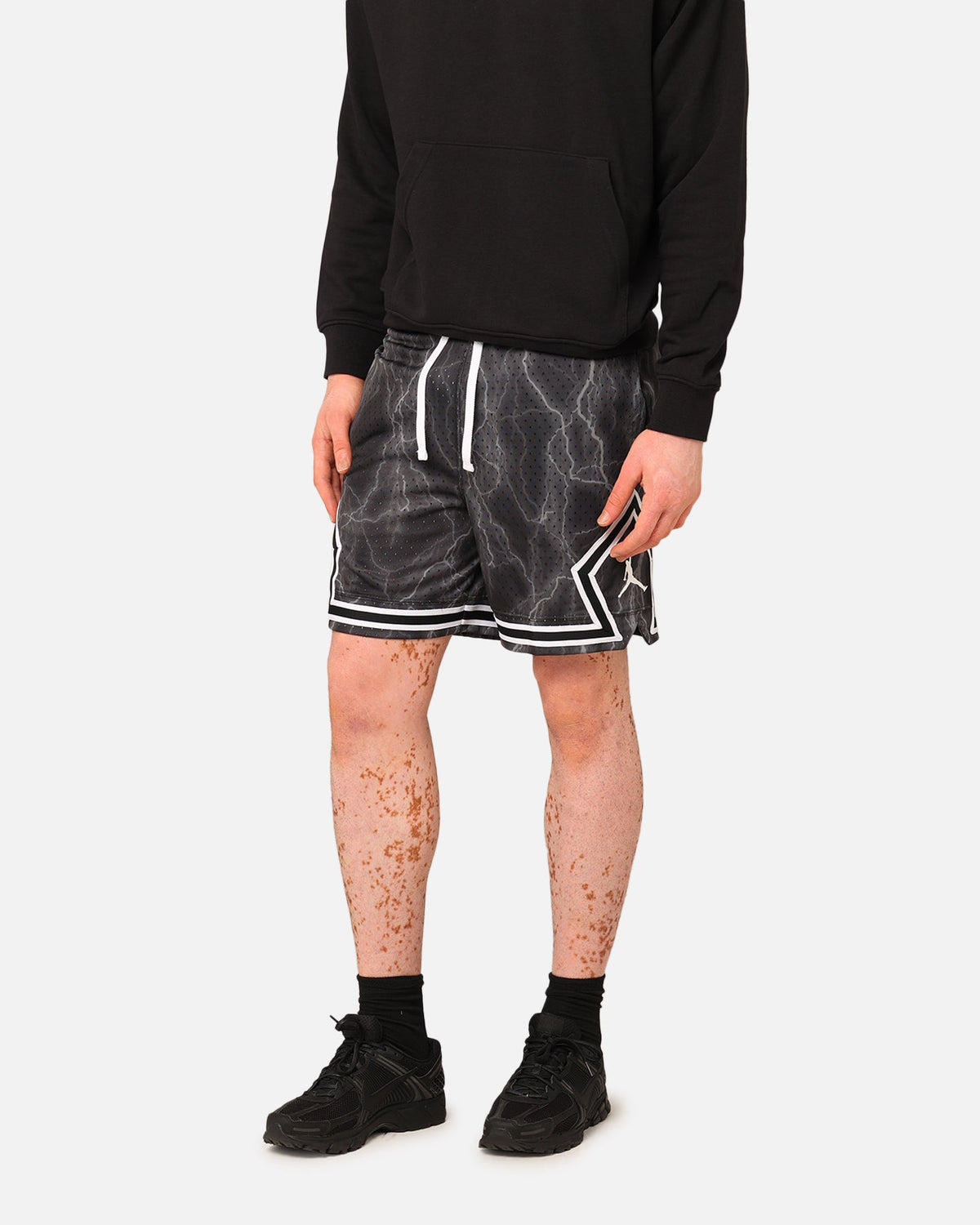 HOT Products Jordan Dri-FIT Sport Diamond Shorts Black/White