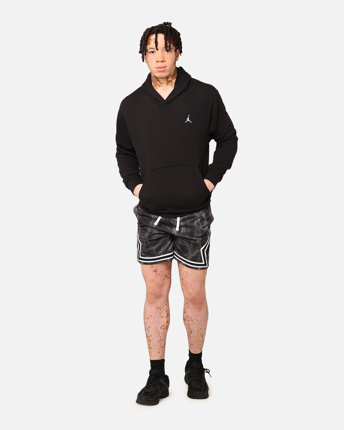 HOT Products Jordan Dri-FIT Sport Diamond Shorts Black/White