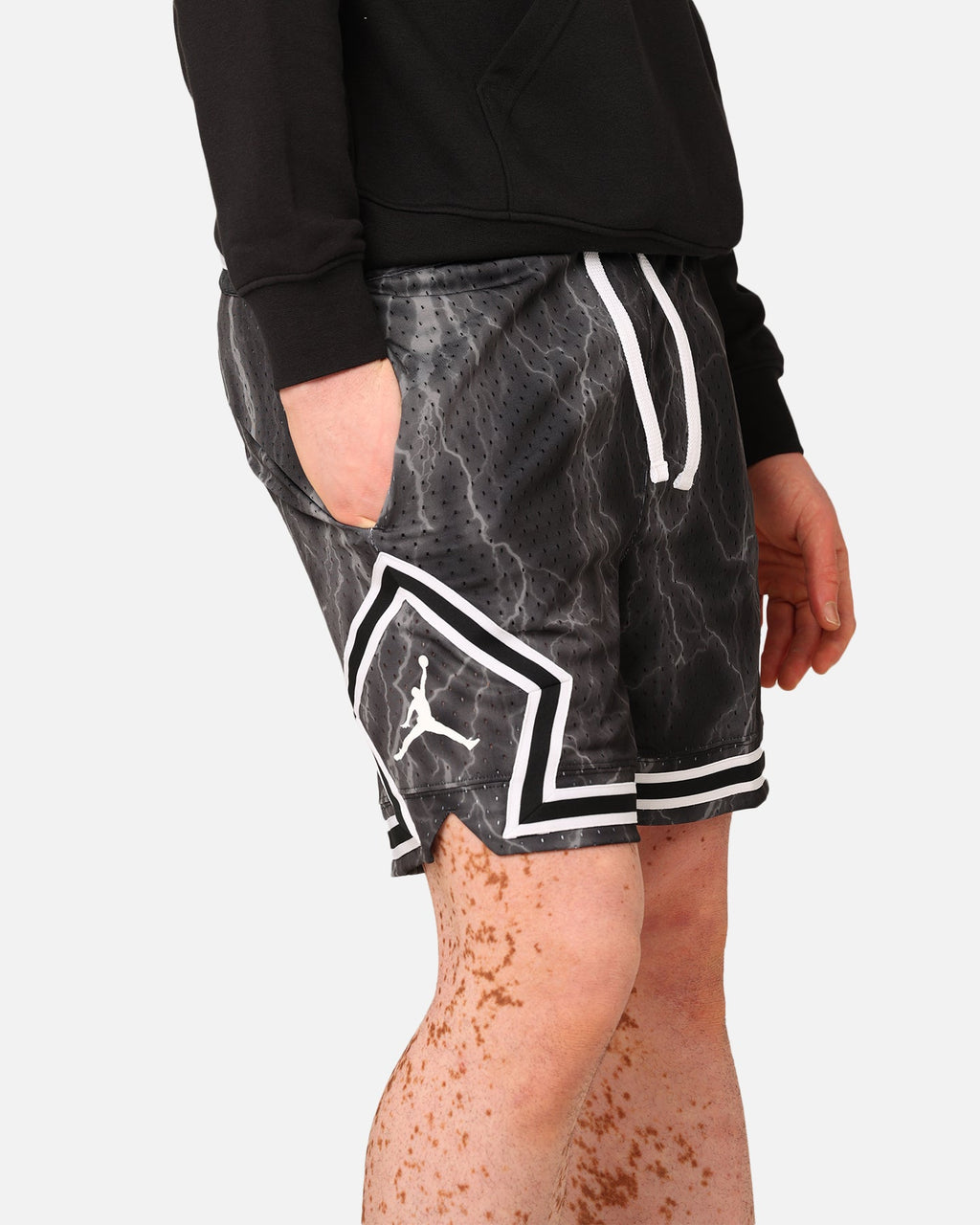 HOT Products Jordan Dri-FIT Sport Diamond Shorts Black/White