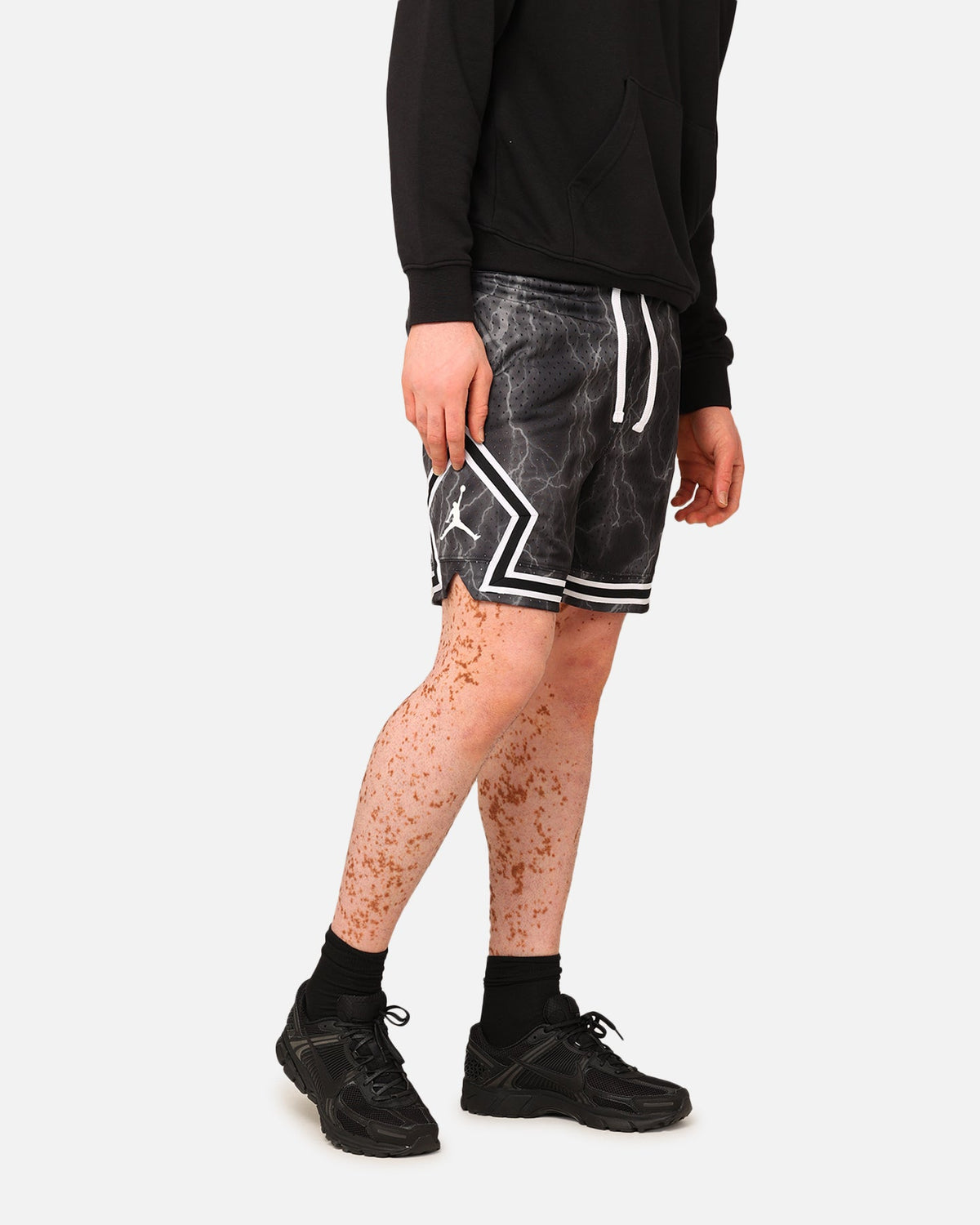 HOT Products Jordan Dri-FIT Sport Diamond Shorts Black/White