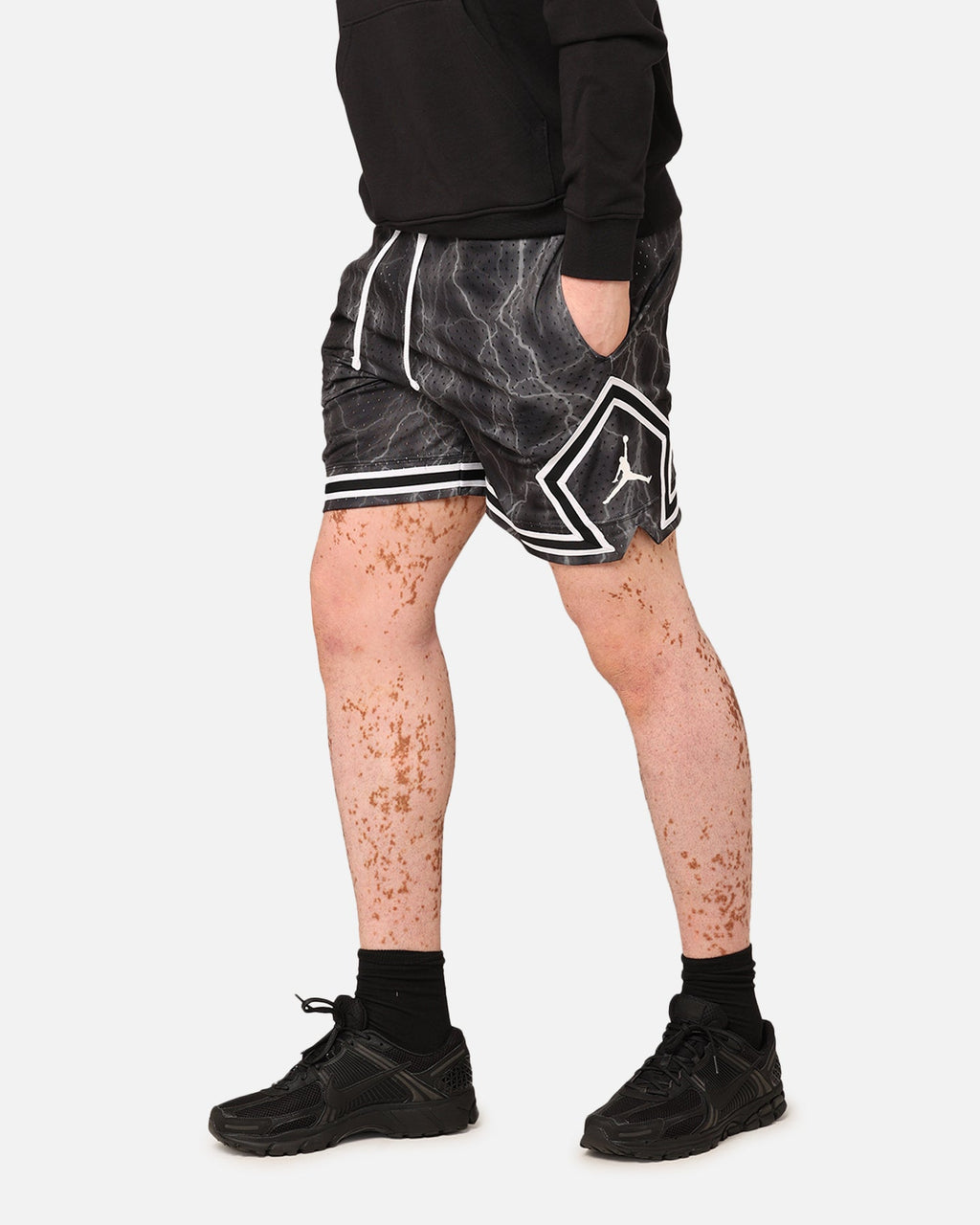 HOT Products Jordan Dri-FIT Sport Diamond Shorts Black/White