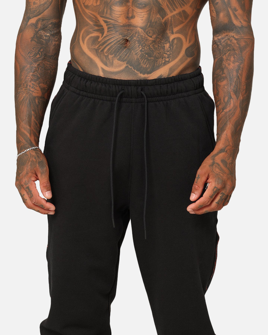 HOT Products Jordan Flight MVP Fleece Pants Black/Dune Red