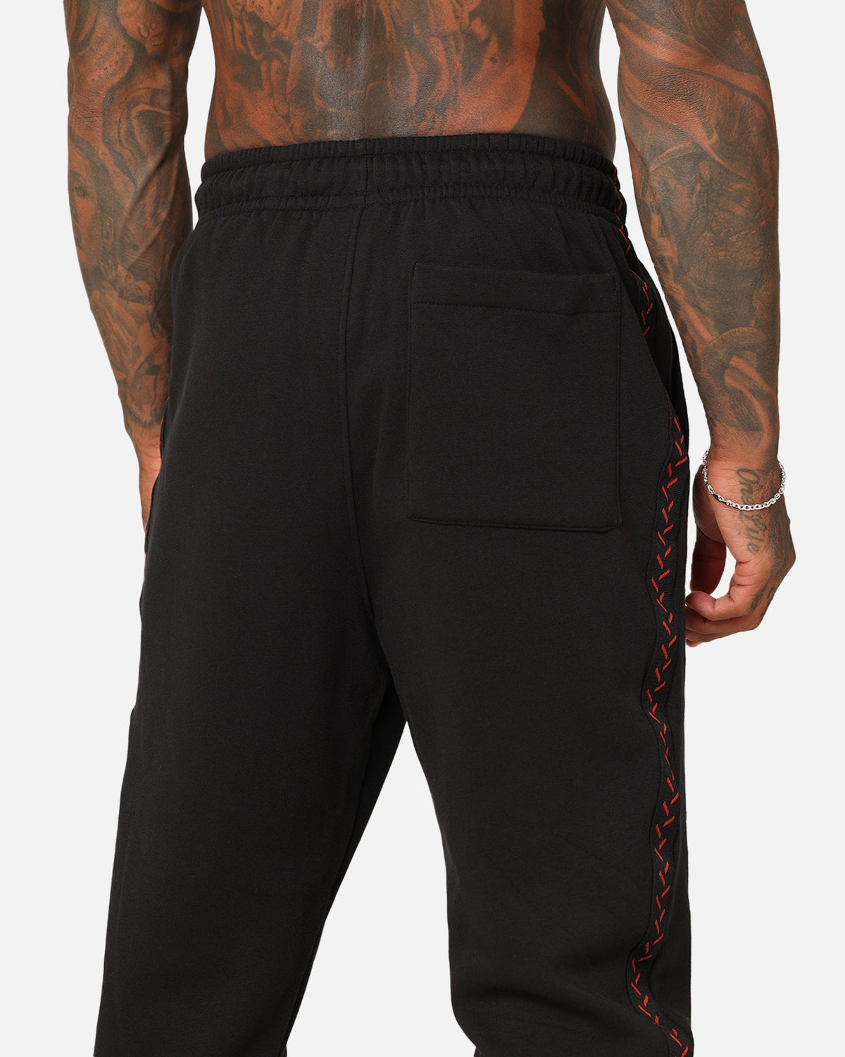 HOT Products Jordan Flight MVP Fleece Pants Black/Dune Red