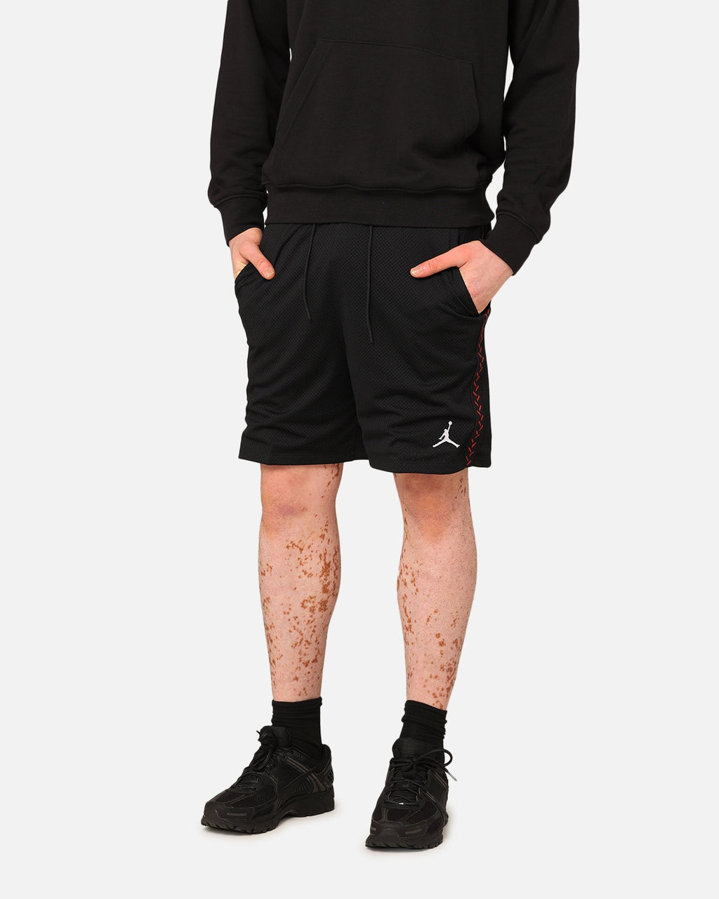 HOT Products Jordan Flight MVP Mesh Shorts Black/Dune Red