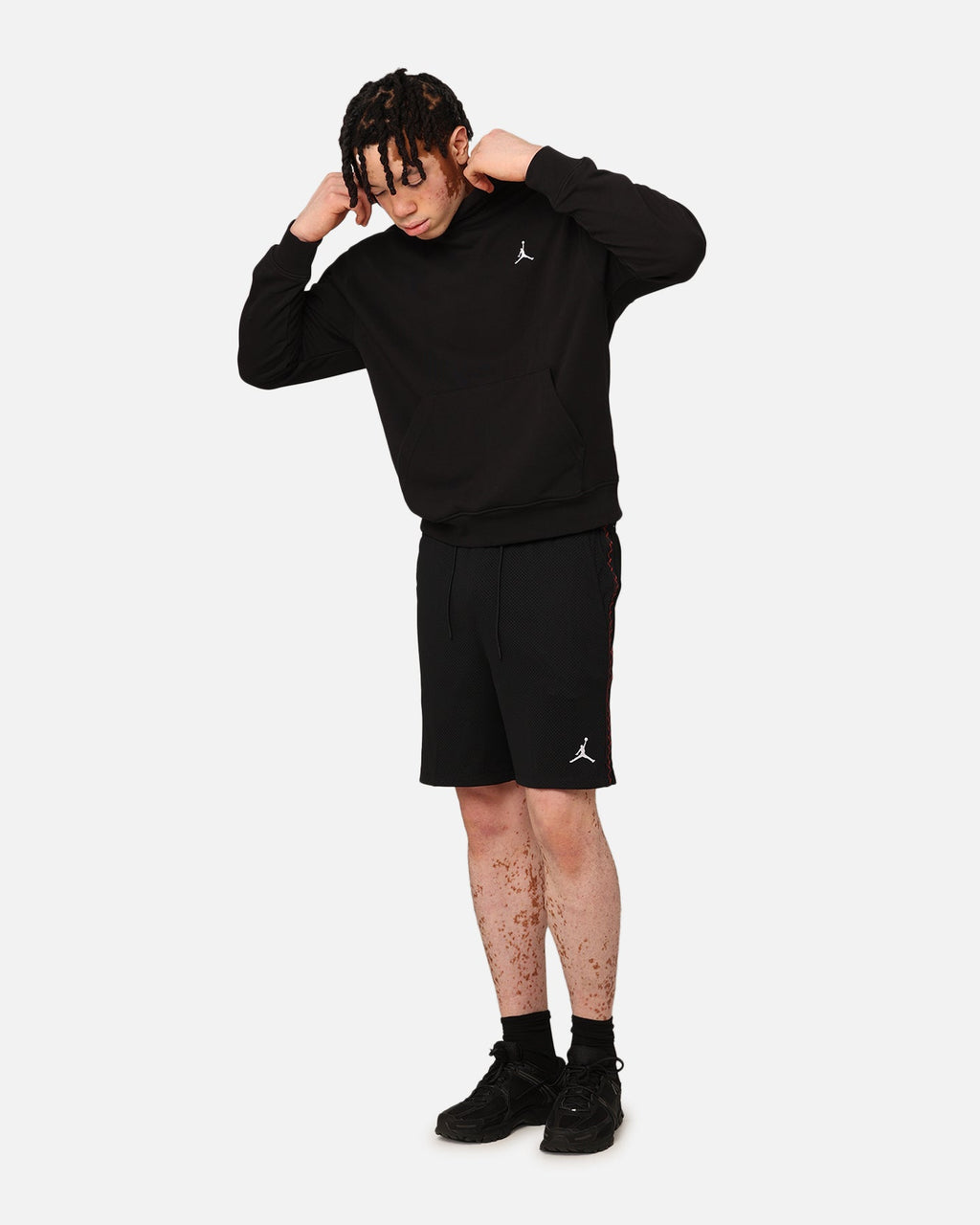 HOT Products Jordan Flight MVP Mesh Shorts Black/Dune Red