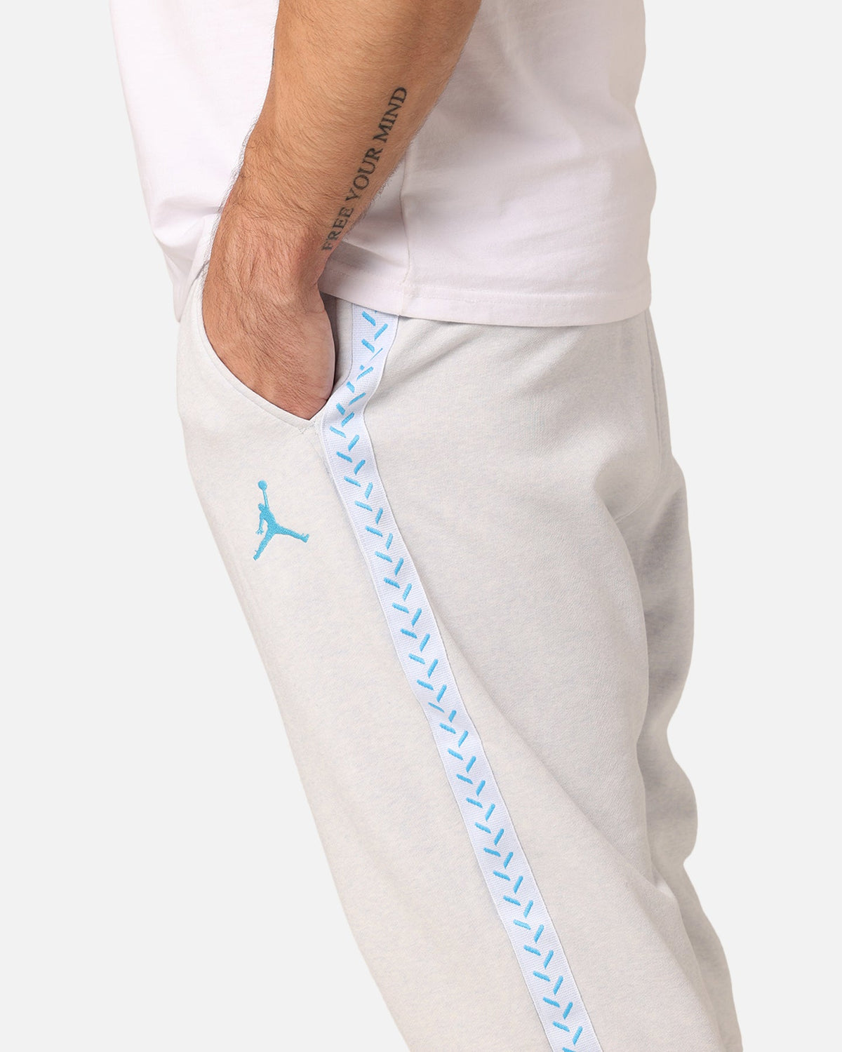 HOT Products Jordan Flight MVP Harbour Fleece Pants Pure Platinum