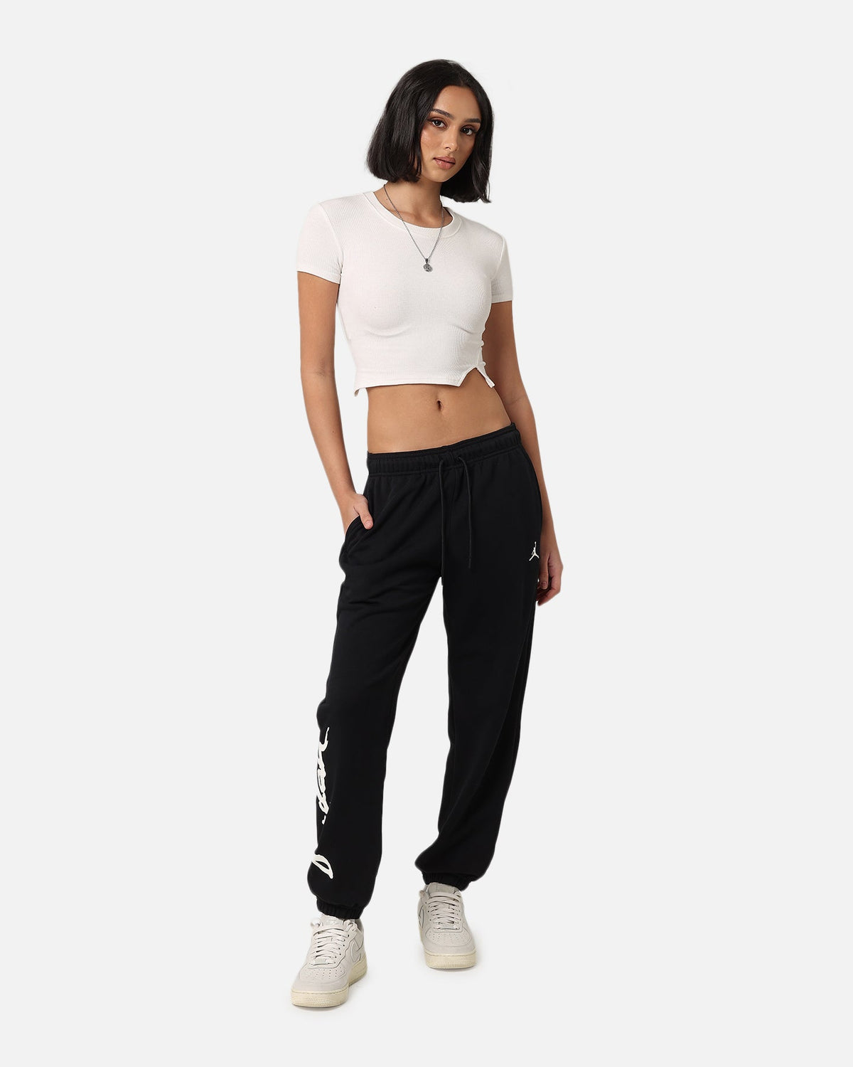 HOT Products Jordan Women's Brooklyn Fleece Trackpants Black/Sail