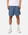 HOT Products Jordan Air Jordan Deni AOP Shorts Blue Grey