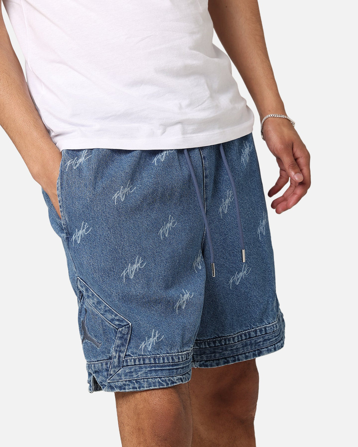 HOT Products Jordan Air Jordan Deni AOP Shorts Blue Grey