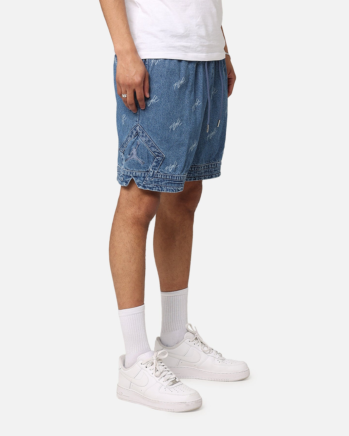 HOT Products Jordan Air Jordan Deni AOP Shorts Blue Grey