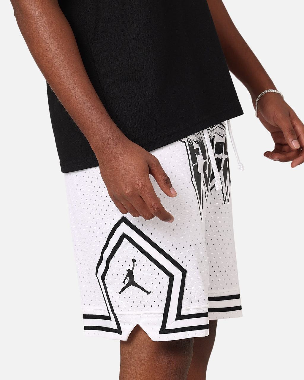 HOT Products Jordan Dri-Fit Diamond Shorts White/Black