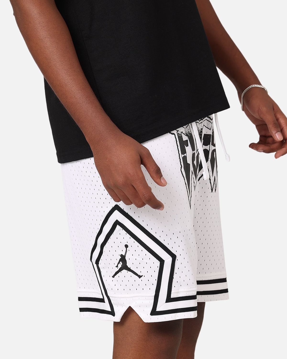 HOT Products Jordan Dri-Fit Diamond Shorts White/Black