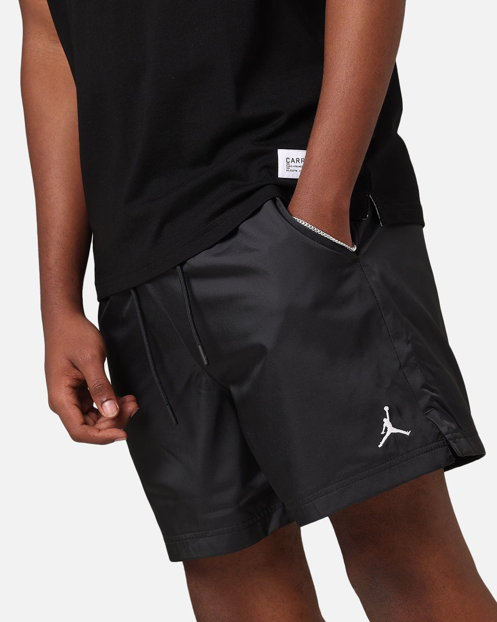 HOT Products Jordan Essential Poolside 5" Shorts Black/White