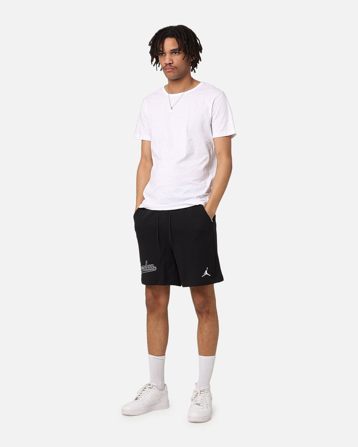 HOT Products Jordan Flight MVP Fleece Shorts Black/White