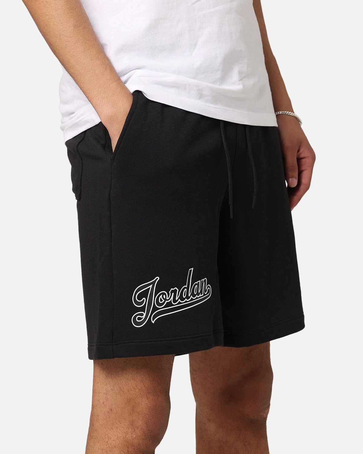 HOT Products Jordan Flight MVP Fleece Shorts Black/White