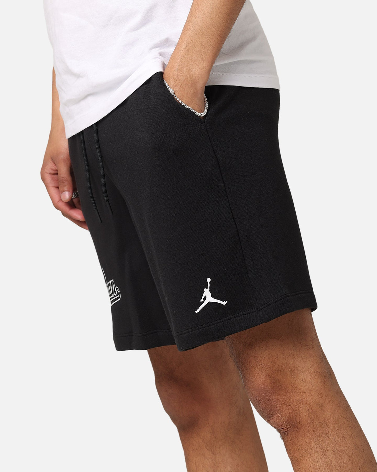 HOT Products Jordan Flight MVP Fleece Shorts Black/White
