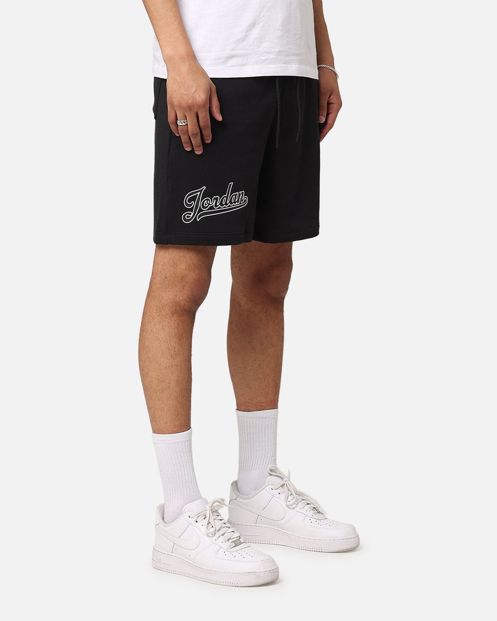 HOT Products Jordan Flight MVP Fleece Shorts Black/White