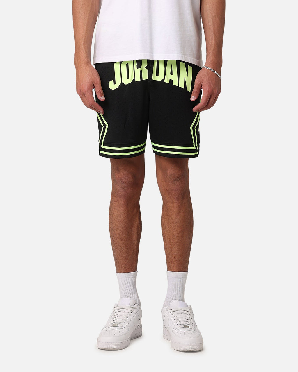 HOT Products Jordan Dri-FIT Sport Diamond Shorts Black/Volt Glow
