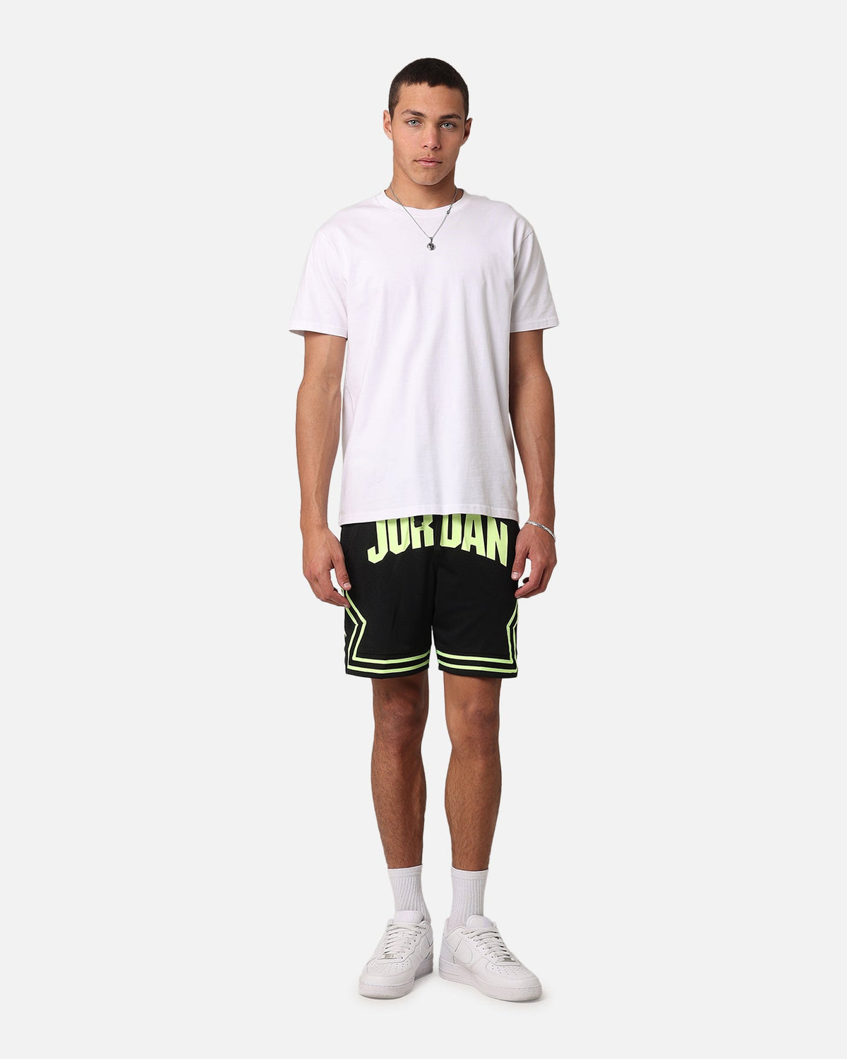 HOT Products Jordan Dri-FIT Sport Diamond Shorts Black/Volt Glow