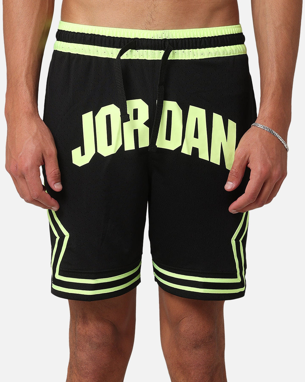 HOT Products Jordan Dri-FIT Sport Diamond Shorts Black/Volt Glow