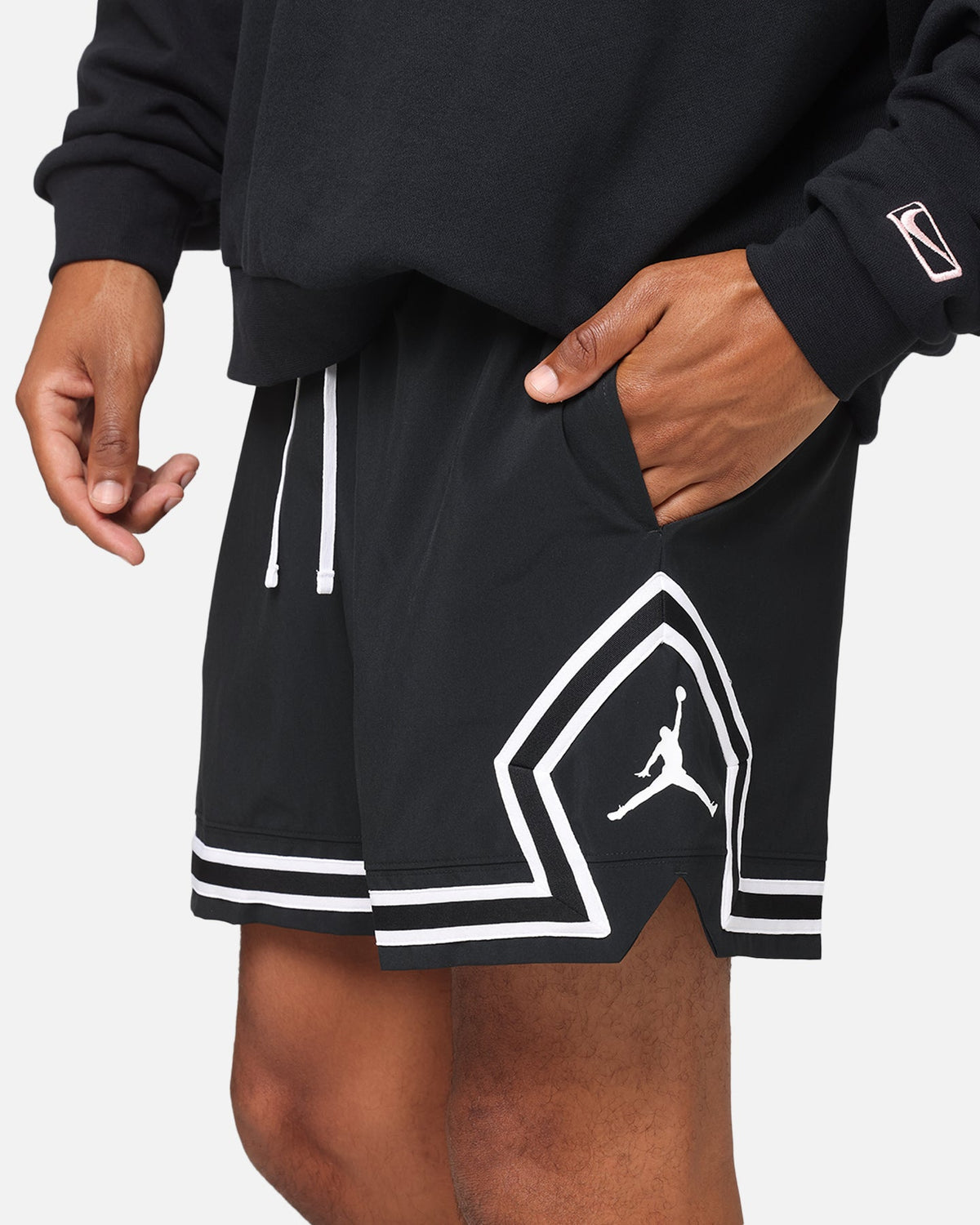 HOT Products Jordan Jumpman Dri-Fit Woven Diamond Shorts Black/White/White