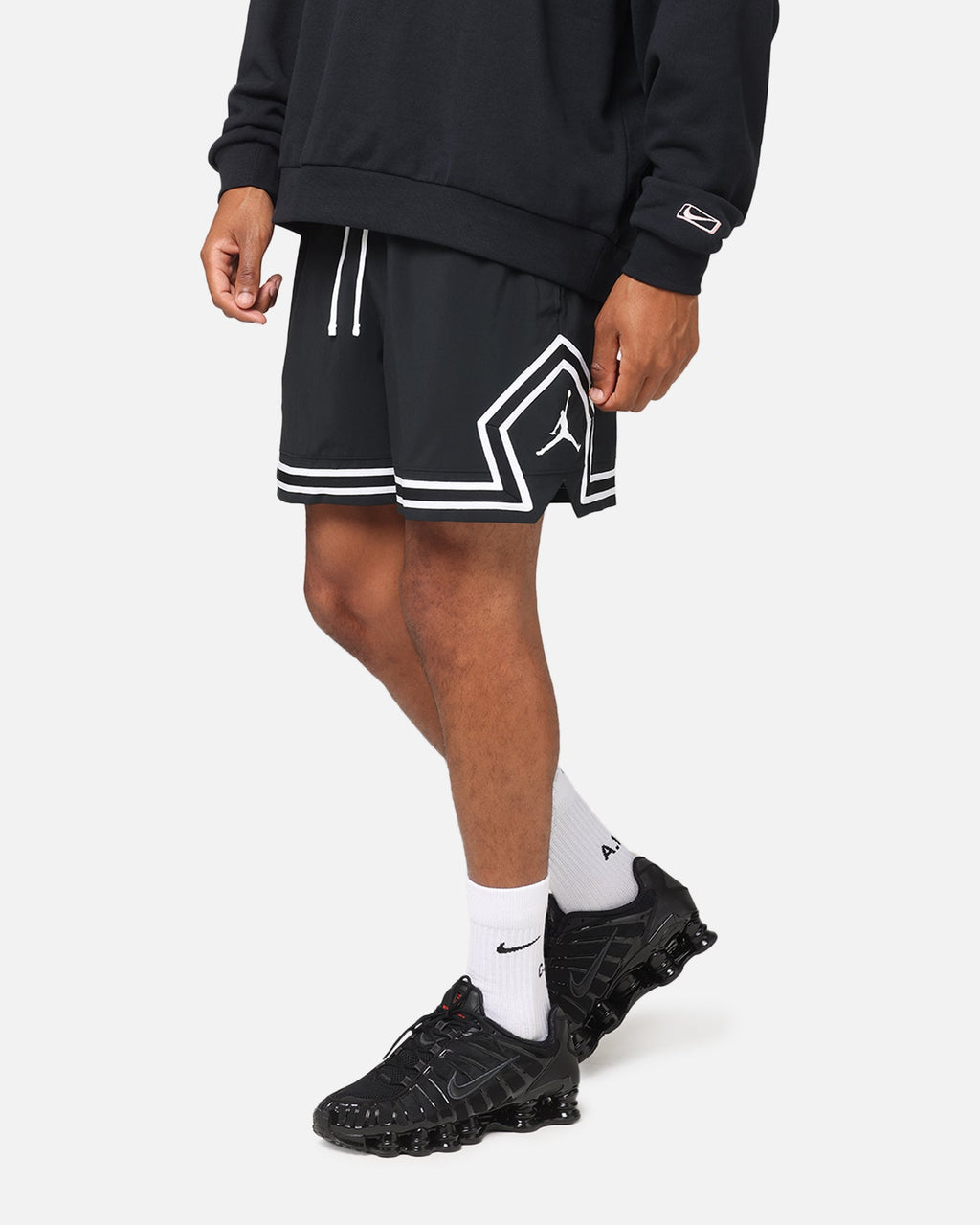 HOT Products Jordan Jumpman Dri-Fit Woven Diamond Shorts Black/White/White