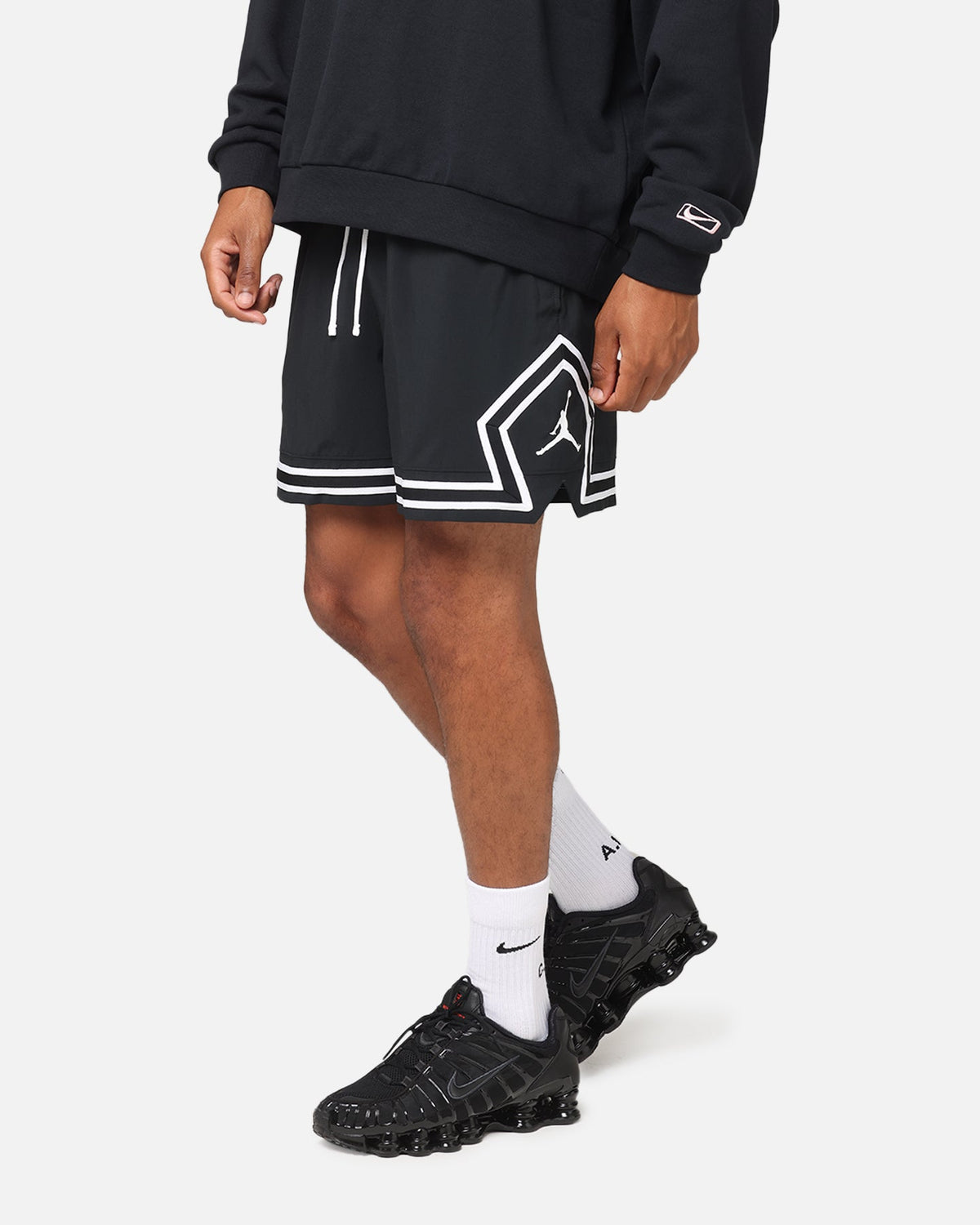 HOT Products Jordan Jumpman Dri-Fit Woven Diamond Shorts Black/White/White