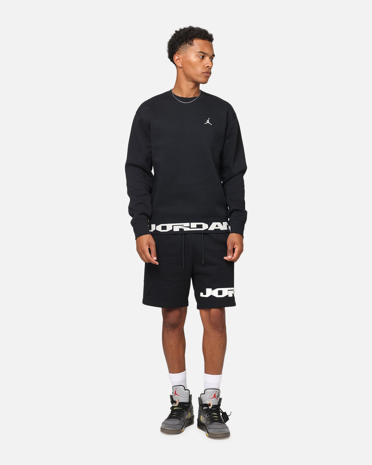 HOT Products Jordan Jumpman MVP Fleece Shorts Black/Sail