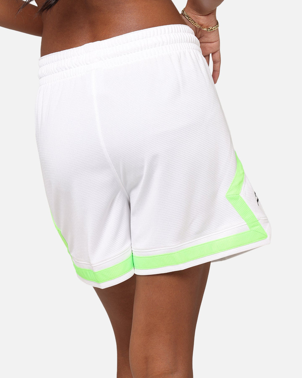 HOT Products Jordan Women's Dr-FIT 4" Sport Diamond Shorts White/White/Green