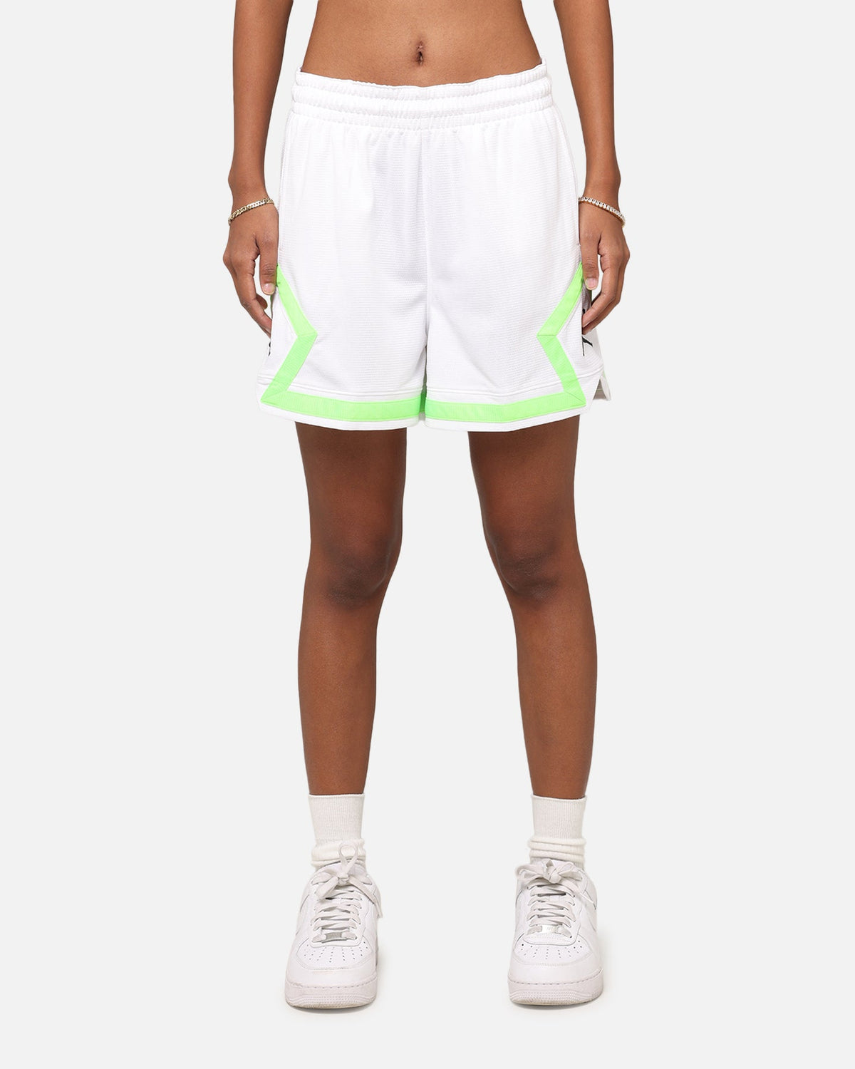 HOT Products Jordan Women's Dr-FIT 4" Sport Diamond Shorts White/White/Green