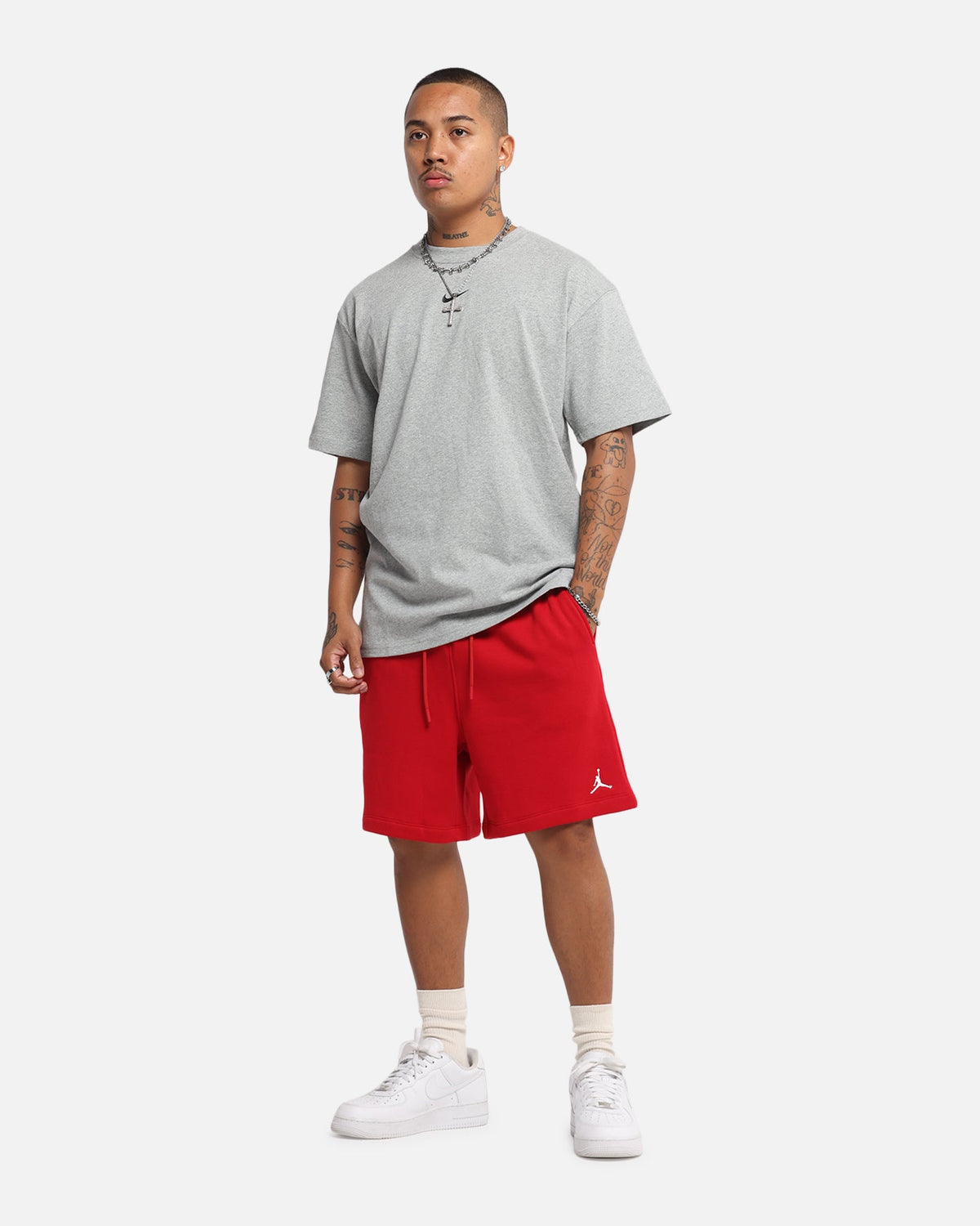 HOT Products Jordan Brooklyn Fleece Shorts Gym Red/White